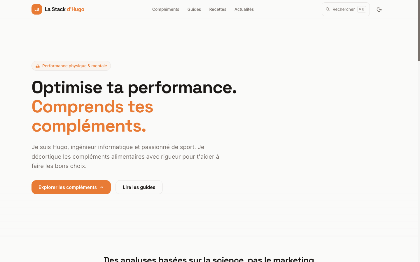 Aperçu du site stack-hugo.com